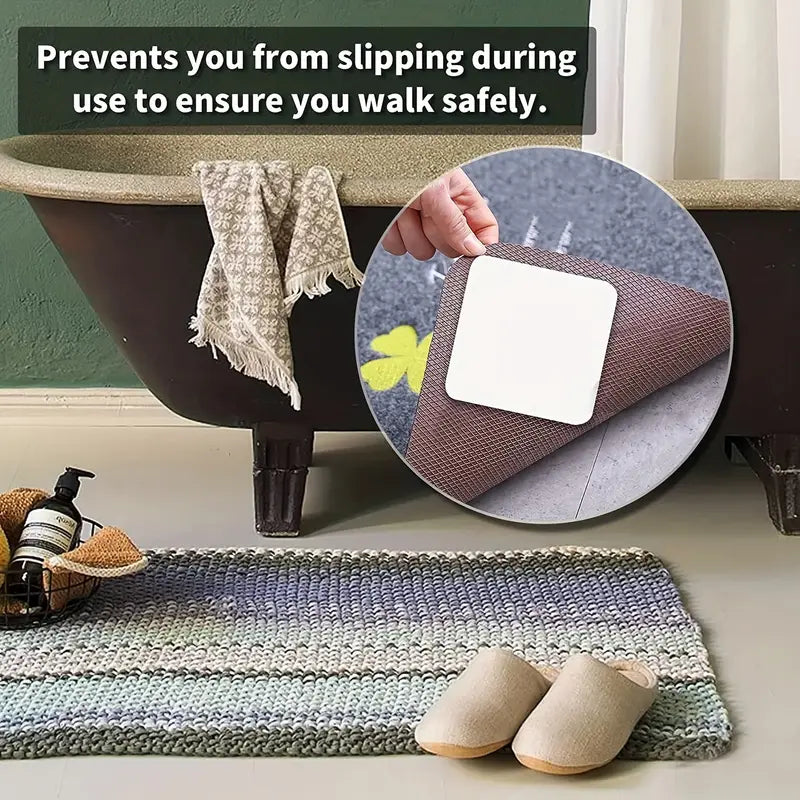 Carpet Pad Clips — Non-Slip Rug Gripper Clips for Area Rugs & Carpet Mats (4-Pack)